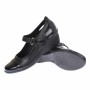 Oferta marimea 39 - Pantofi dama, casual, din piele naturala in combinatie cu piele lac, cu platforme de 5 cm - LP60NLAC